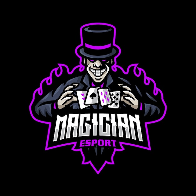 Goochelaar esport logo mascotte gaming