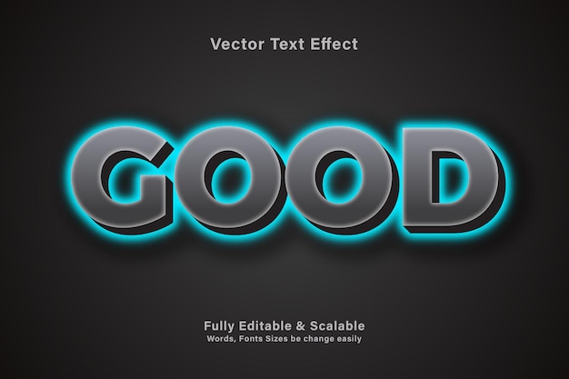 good 3d text effect fully editable vector