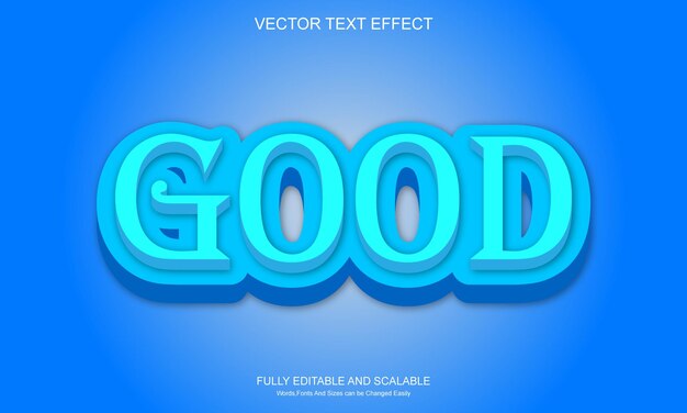 GOOD 3D Vector Text Effect Fully Editable High Resolution