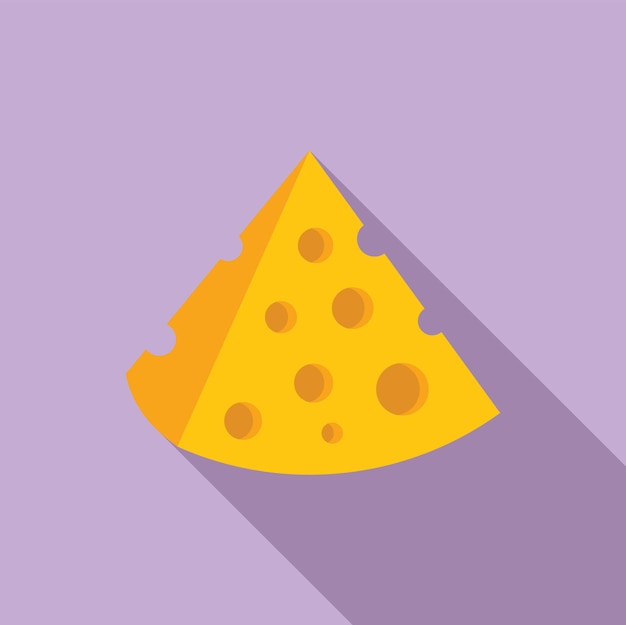 Good cheese icon flat vector milk factory butter process