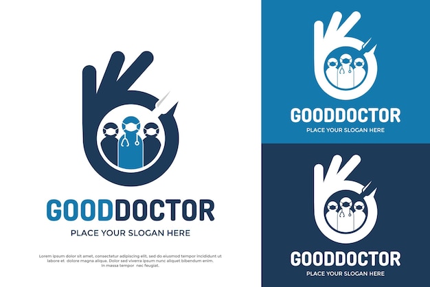 Vector good doctor vector logo template