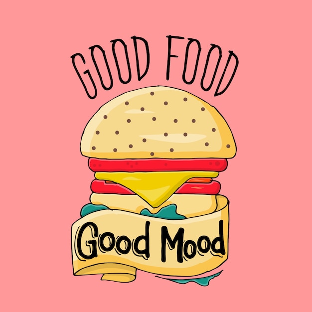 Vector good food good mood