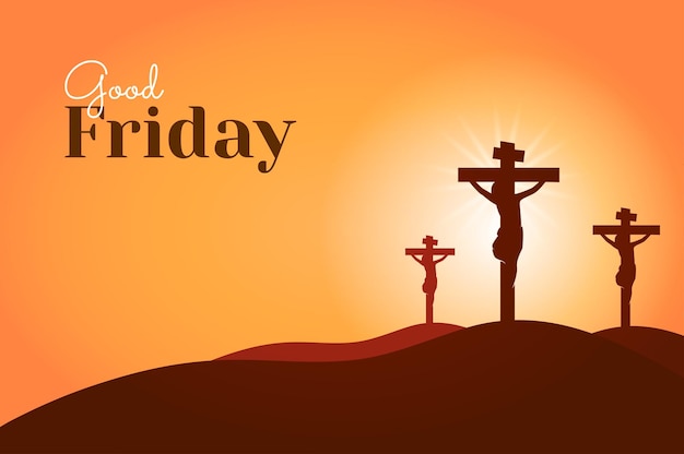 Good Friday background banner poster card concept design. Vector art illustration