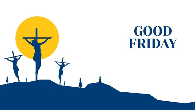 Vector good friday background banner poster card concept design. vector art illustration