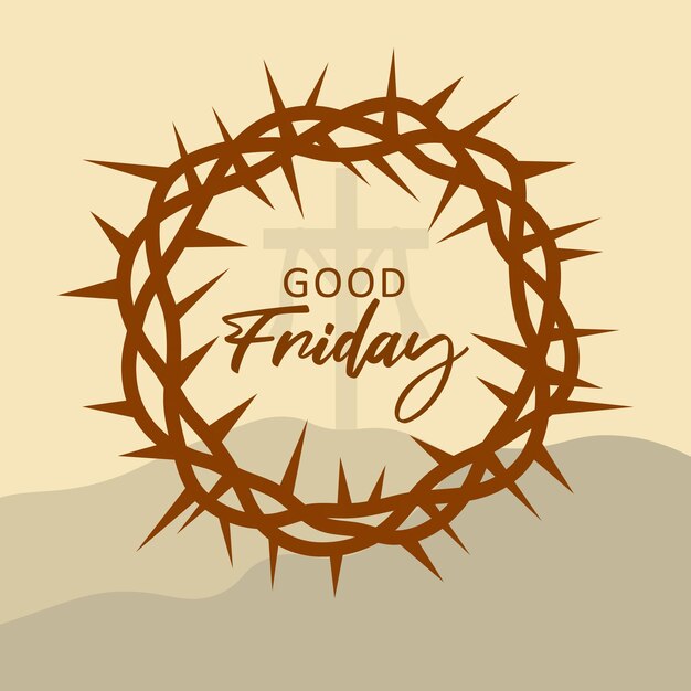 Good Friday background vector Happy good friday Good Friday With Cross Template