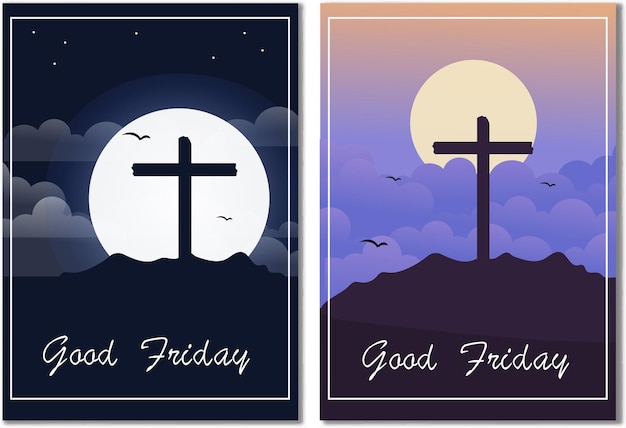 Good friday banner and poster vector illustration