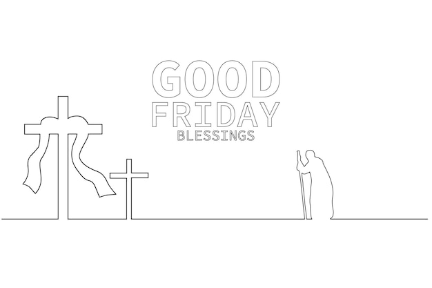 good friday banner and social media post