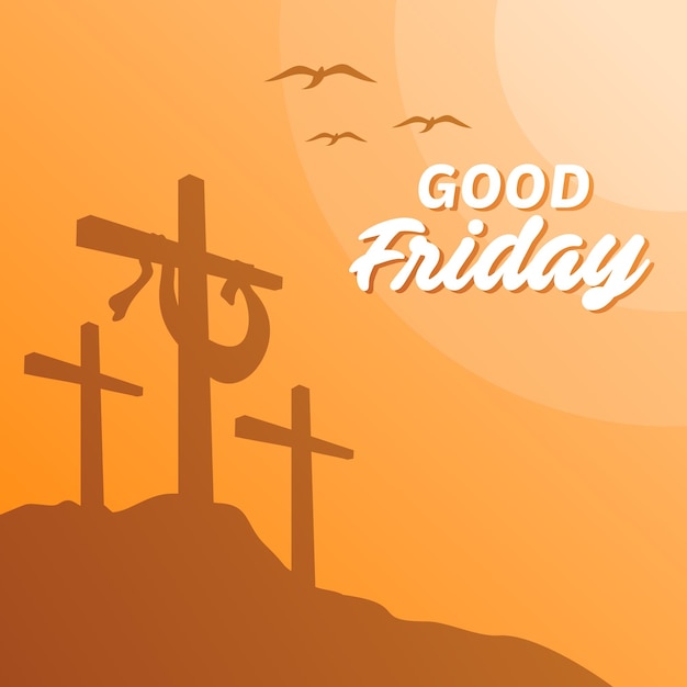 Vector good friday banner template illustration