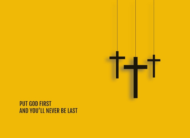 Vector good friday and easter day cross background