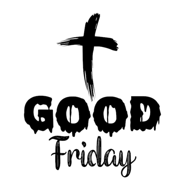 Vector good friday or easter day with jesus cross vector illustration