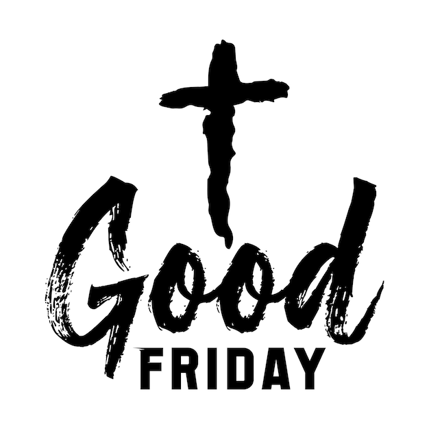 Vector good friday or easter day with jesus cross vector illustration