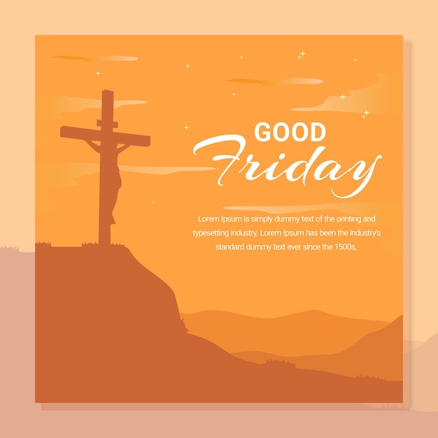 Good friday greeting card vector design