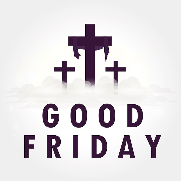 Good Friday greetings on a white background