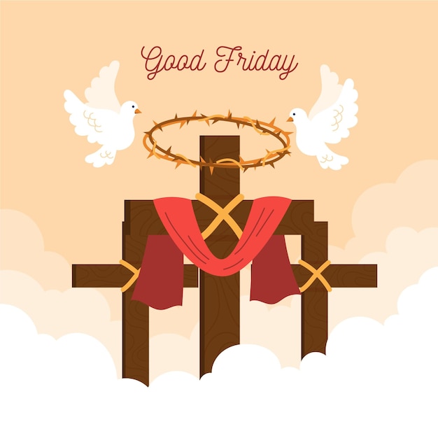 Good friday illustration with crosses