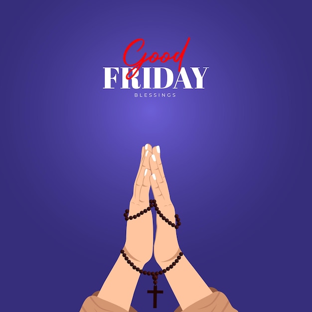 Vector good friday peace of holy week social media post web banner status story