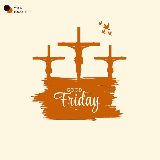 Vector good friday peace of holy week social media post