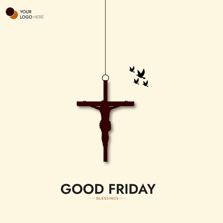 Vector good friday peace of holy week social media post