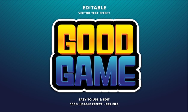 良いゲーム編集可能なテキスト効果