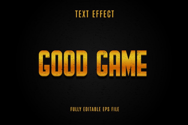 Good Game Text Effect Design
