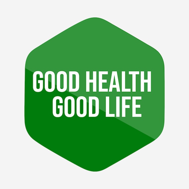 Illustrazione vettoriale del logo good health good life