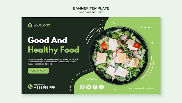 Vector good and healthy food banner template