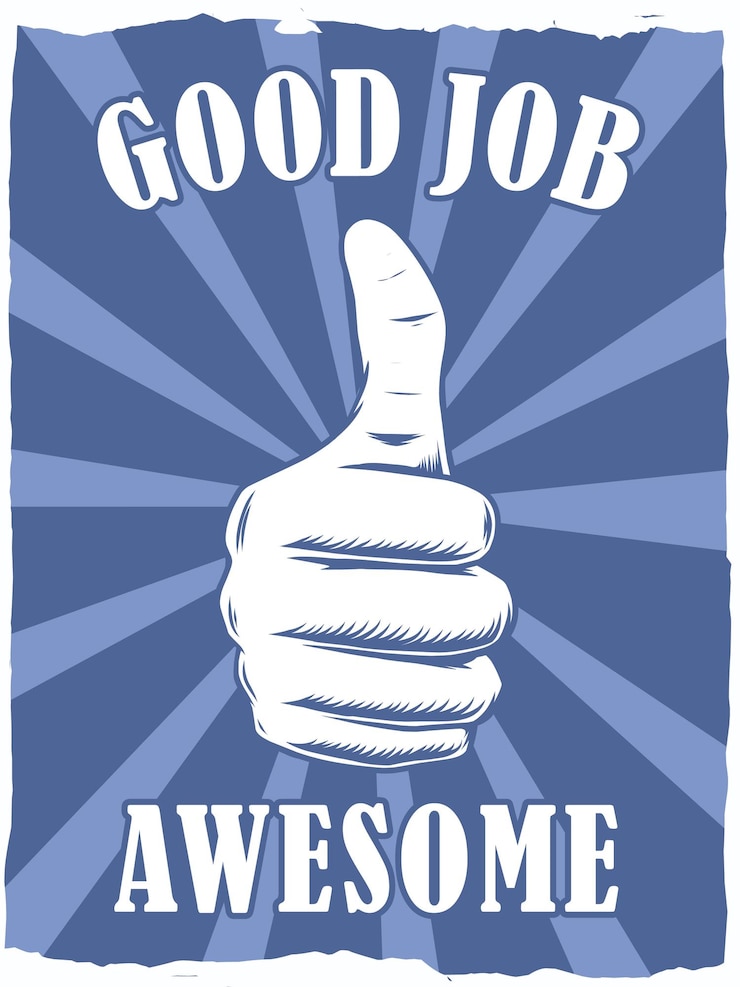 Vector good job poster design