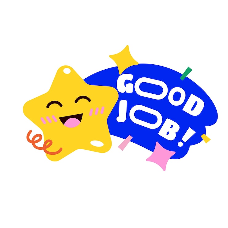 Vector good job sticker