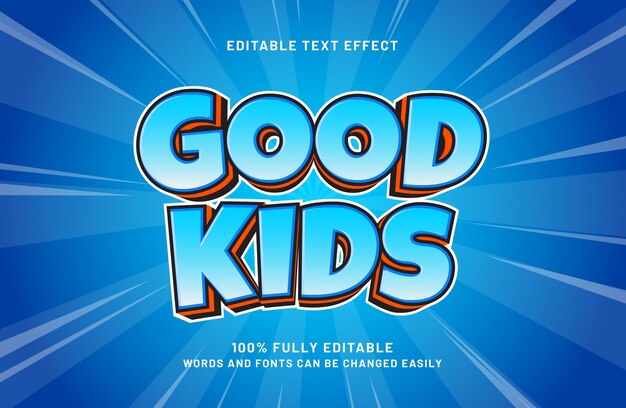 編集可能なテキスト エフェクト ゲーム ダン キッズ テキスト スタイル