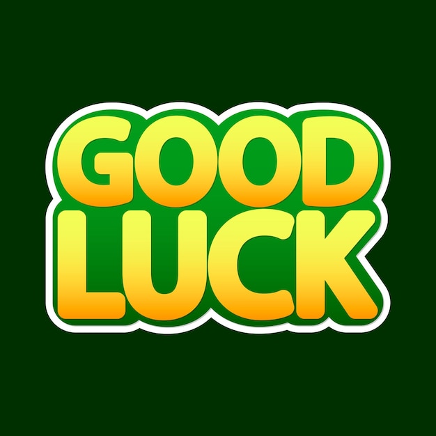 Good Luck geïsoleerde sticker ontwerp sjabloon vector illustratie