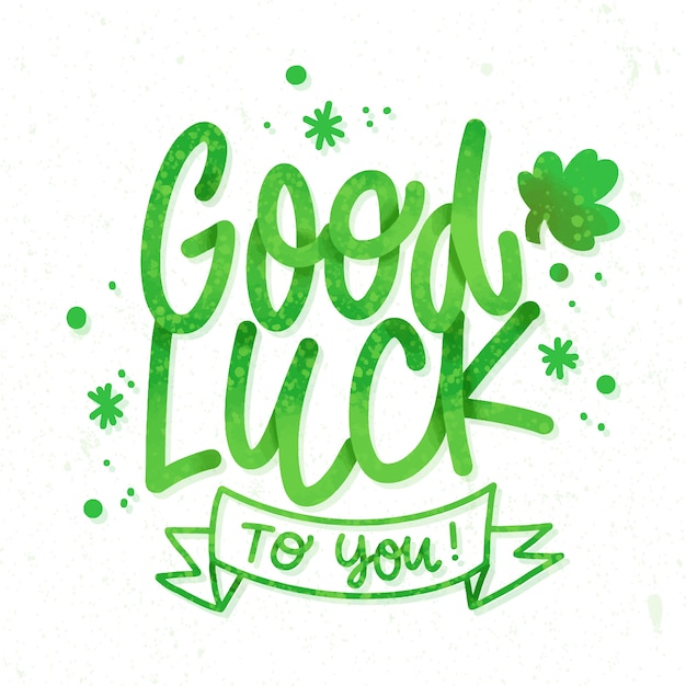 Vector good luck lettering st. patrick's day