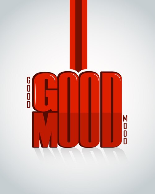 Vector good mood typography design good vibe lettering vector template