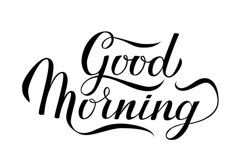 Premium Vector | Good morning calligraphy lettering hand written with ...