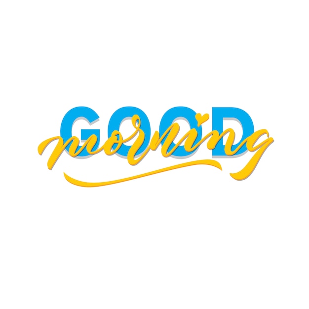 Vector good morning hand lettering