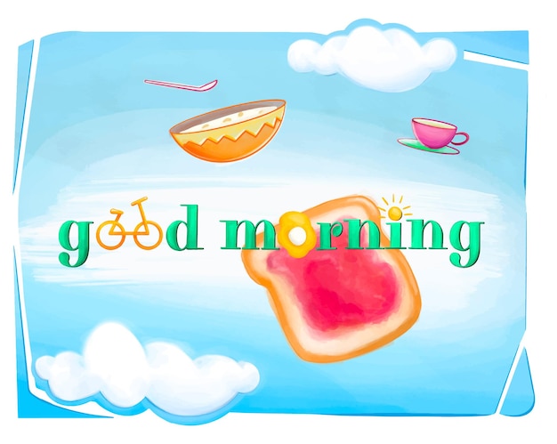 Vector good morning ilustration