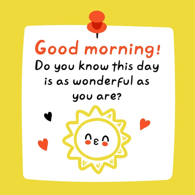 Good morning inspirational quote card