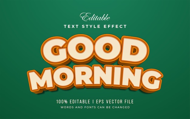 Good Morning Text Effect