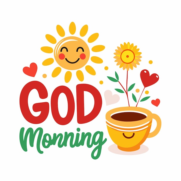 Good morning vector text 2