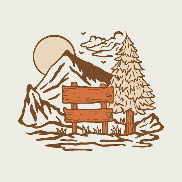 Good nature for adventure graphic illustration vector art tshirt design