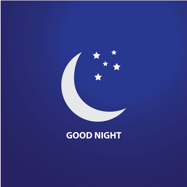 Good night logo template design