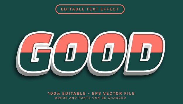 хороший ретро цветной 3d текстовый эффект и редактируемый текстовый эффект