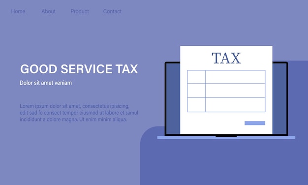 Good Service Tax Belastingconcept belastingformulier op laptop
