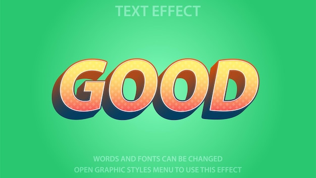 Good text effect template. Editable. EPS 10