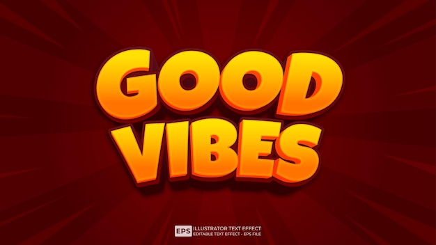 Good Vibes bewerkbaar lettertype voor teksteffect