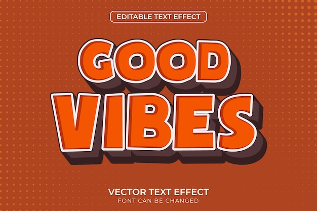 Good Vibes 편집 가능한 텍스트 효과