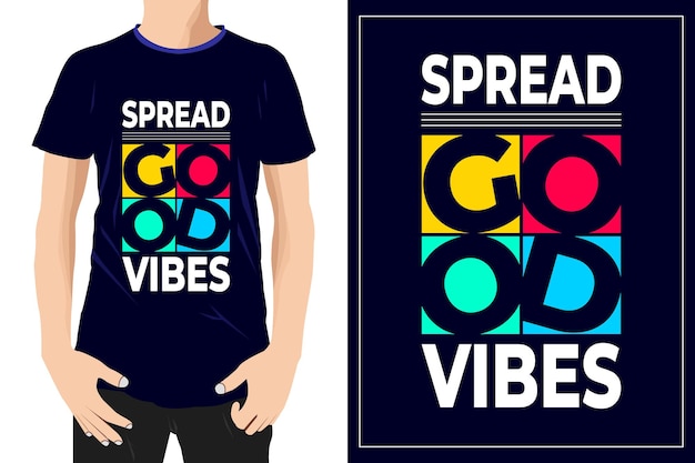 Good Vibes Motivational quotes Design ready for mug tshirt label or printing Premium Vector