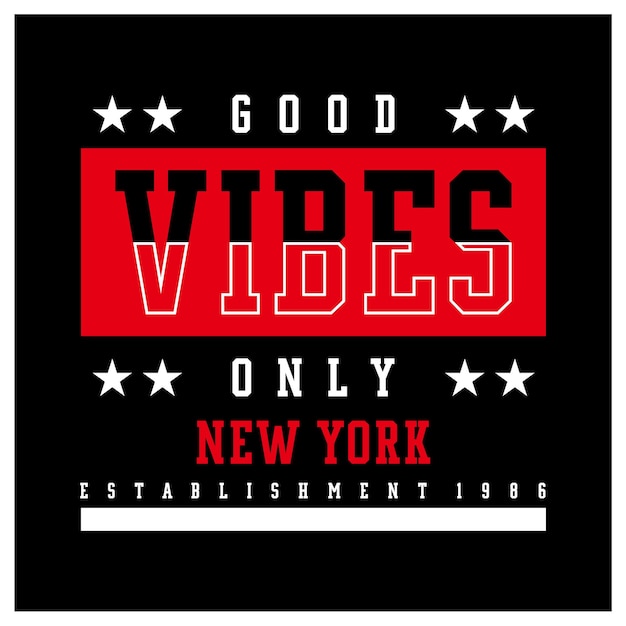 Good vibes typography t shirt design