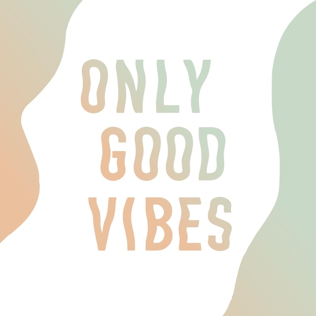 Vector good vibes typography vintage retro 60s 70s 80s 90s trendy waves style repeat text vector design