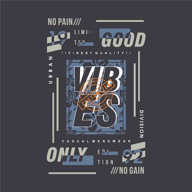 Vector good vibes urban poster