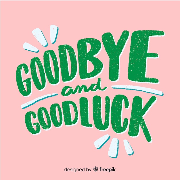 Vector goodbye capital letters lettering background