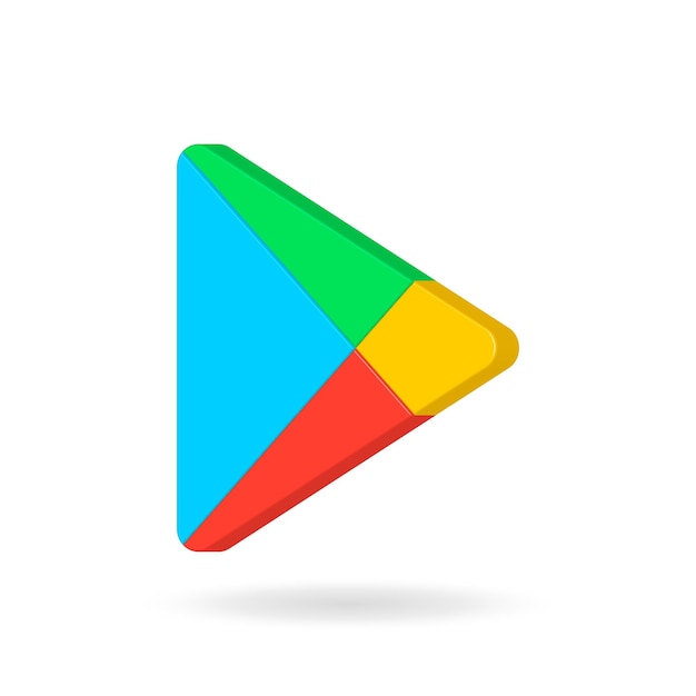 Значок Google Play 3D-рендеринга